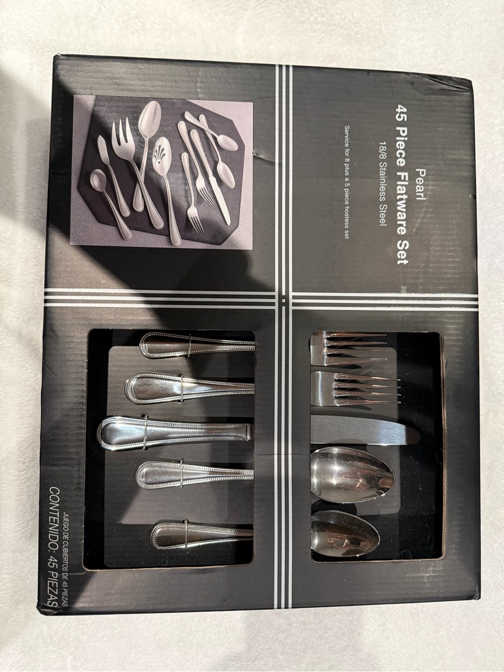 Pearl Stainless Steel Flatware Set - Silver Polished